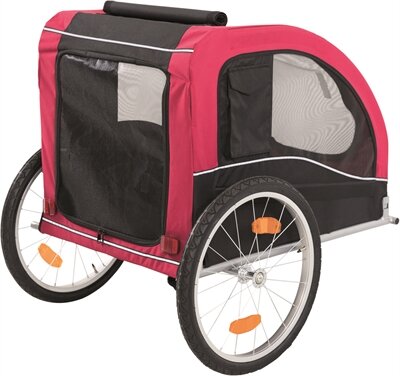 TRIXIE HONDENFIETSKAR TOT 30 KG ZWART / ROOD