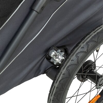 TRIXIE FIETSKAR OPVOUWBAAR SNELVOUW FUNCTIE TOT 45KG GRIJS 87,5X93/150X97 CM