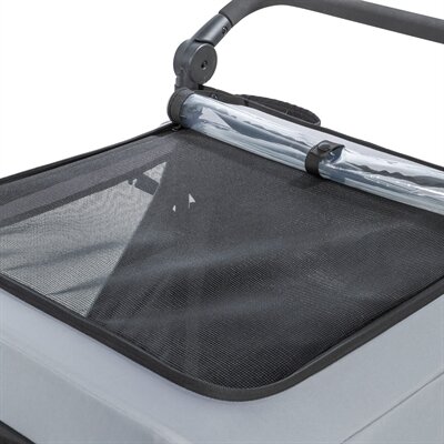 TRIXIE FIETSKAR OPVOUWBAAR SNELVOUW FUNCTIE TOT 45KG GRIJS 87,5X93/150X97 CM