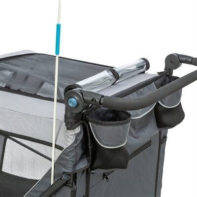 TRIXIE FIETSKAR OPVOUWBAAR SNELVOUW FUNCTIE TOT 45KG GRIJS 87,5X93/150X97 CM