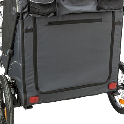 TRIXIE FIETSKAR OPVOUWBAAR SNELVOUW FUNCTIE TOT 45KG GRIJS 87,5X93/150X97 CM
