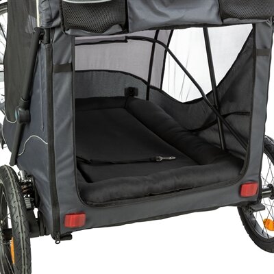 TRIXIE FIETSKAR OPVOUWBAAR SNELVOUW FUNCTIE TOT 45KG GRIJS 87,5X93/150X97 CM