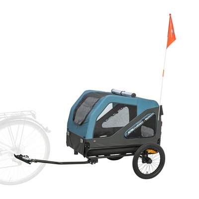 TRIXIE FIETSKAR TOT 45 KG BLAUW / GRIJS L 81x112/155x112