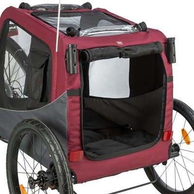 TRIXIE HONDENFIETSKAT TOT 22 KG GRIJS / ROOD 76/136x66x74 cm