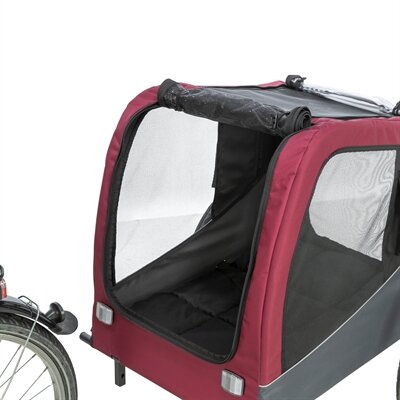 TRIXIE HONDENFIETSKAT TOT 30 KG GRIJS / ROOD 80/145X57X86 CM