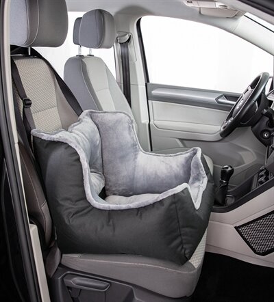 TRIXIE AUTOSTOEL ZWART / GRIJS 50X50X40 CM