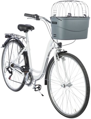 TRIXIE STUUR-FIETSMAND KUNSTSTOF GRIJS 42X30X39 CM
