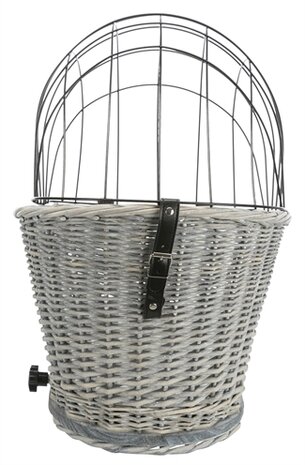 TRIXIE FIETSMAND BAGAGEDRAGER MET ROOSTER GRIJS 55X35X49 CM