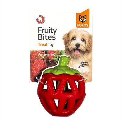 FOFOS FRUITY-BITES TREAT DISPENSER AARDBEI 11X9X7 CM