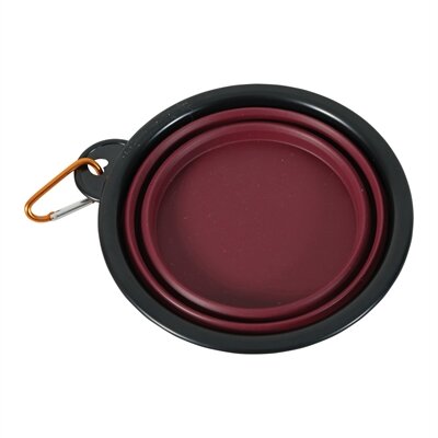 ZOLUX BVK VOERBAK OPVOUWBAAR SILICONEN ROOD 16CM X 650 ML