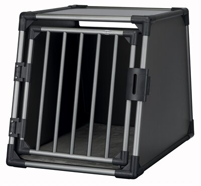 TRIXIE VERVOERSBOX ALUMINIUM GRAFIET 86 X 61 X 65 CM
