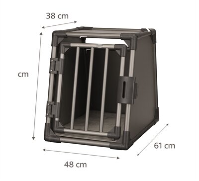 TRIXIE VERVOERSBOX ALUMINIUM GRAFIET 86 X 61 X 65 CM