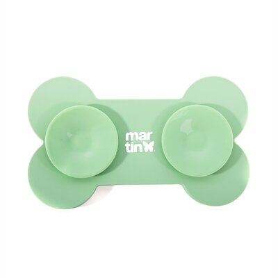 MARTIN LIKMAT BOT MET ZUIGNAPPEN SILICONEN GROEN 22X13X2 CM