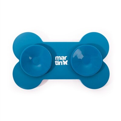 MARTIN LIKMAT BOT MET ZUIGNAPPEN SILICONEN BLAUW 22X13X2 CM