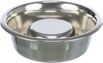 TRIXIE VOERBAK HOND SLOW FEEDING RVS 1,1 LTR 21 CM