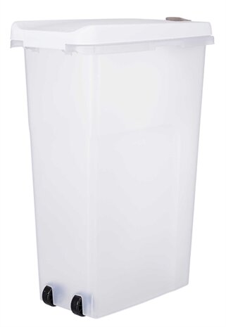 TRIXIE VOERTON LUCHTDICHT AFSLUITBAAR KUNSTSTOF TRANSPARANT WIT / WIT40 LTR 45 X27 X61 CM