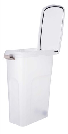 TRIXIE VOERTON LUCHTDICHT AFSLUITBAAR KUNSTSTOF TRANSPARANT WIT / WIT40 LTR 45 X27 X61 CM