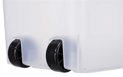 TRIXIE VOERTON LUCHTDICHT AFSLUITBAAR KUNSTSTOF TRANSPARANT WIT / WIT40 LTR 45 X27 X61 CM