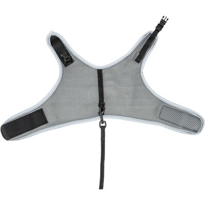 TRIXIE SOFTTUIG KAT MET RIEM GRIJS 24-42X120 CM