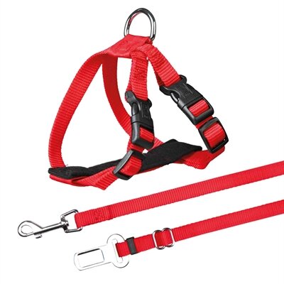 TRIXIE KATTENTUIG VOOR IN DE AUTO ROOD 20-50X1,5 CM