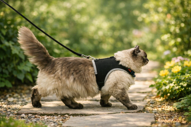 TRIXIE KATTENTUIG SOFT MET RIEM ASSORTI 24-42 CMX1,2 MTR