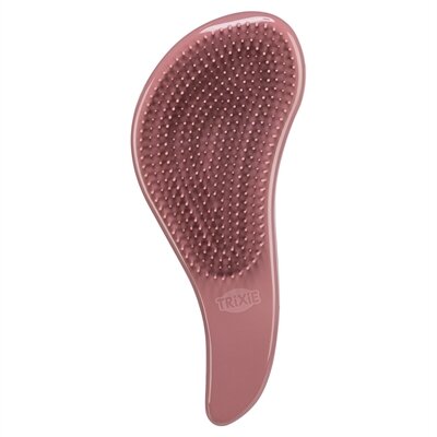 TRIXIE SLICKERBORSTEL KUNSTSTOF ROZE / ZWART 19 CM