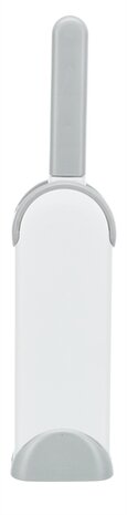 TRIXIE HARENPLUIZENBORSTEL MET REINIGINGSSTATION WIT / GRIJS 33 CM